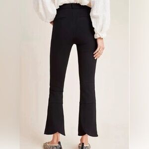 Anthropologie Essentials Collection 
Black Pant Tulip Hem Trousers